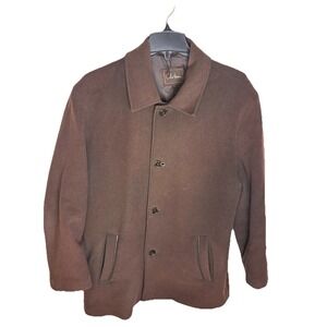 Cole Haan Mens Brown Wool/Cashmere Mix Pea‎ Coat XL RN 54163 - Read Desc.